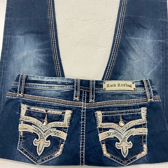 Sold ❤️Rock Revival Vien Easy Ankle Skinny Size 32 - Picture 2 of 12